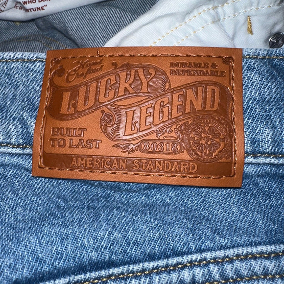 Lucky Brand Legend Women’s Shorts Denim 4/27 Blue Distressed Floral Embroidered - Picture 5 of 16